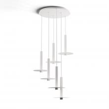 Koncept Inc CMP-C6-S-12-MWT+MPTB9 - Combi Pendant 12" Circular 6 Combo Matte White with Matte White Canopy