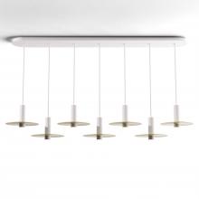 Koncept Inc CMP-L7-S-06-MWT+MBRS9 - Combi Pendant 6" Linear 7 Combo Matte White with Matte White Canopy