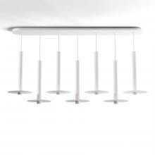 Koncept Inc CMP-L7-S-16-MWT+MPTB9 - Combi Pendant 16" Linear 7 Combo Matte White with Matte White Canopy