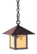 Arroyo Craftsman EH-12AGW-BK - 12" evergreen pendant with classic arch overlay