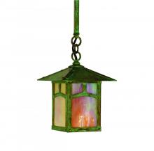 Arroyo Craftsman ESH-7AGW-BK - 7" evergreen stem hung pendant with classic arch overlay