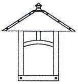 Arroyo Craftsman EW-16TGW-BK - 16" evergreen flush wall mount with t-bar overlay