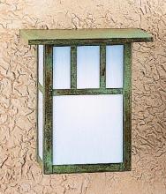 Arroyo Craftsman HS-8DTGW-BK - 8" huntington sconce with roof and double t-bar overlay