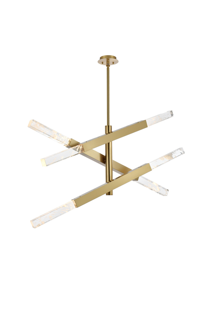 Ari 3-Bar Pendant in Satin Gold
