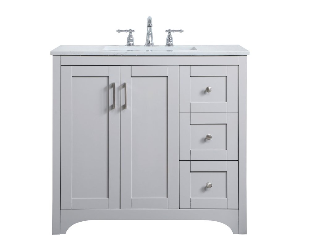 36 Inch Single Bathroom Vanity In Grey Vf17036gr Light Buys 36 Inch Single Bathroom Vanity In Grey Vf17036gr Light Buys