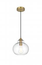 Elegant LD2245SG - Destry 8 Inch Pendant Clear Shade in Satin Gold
