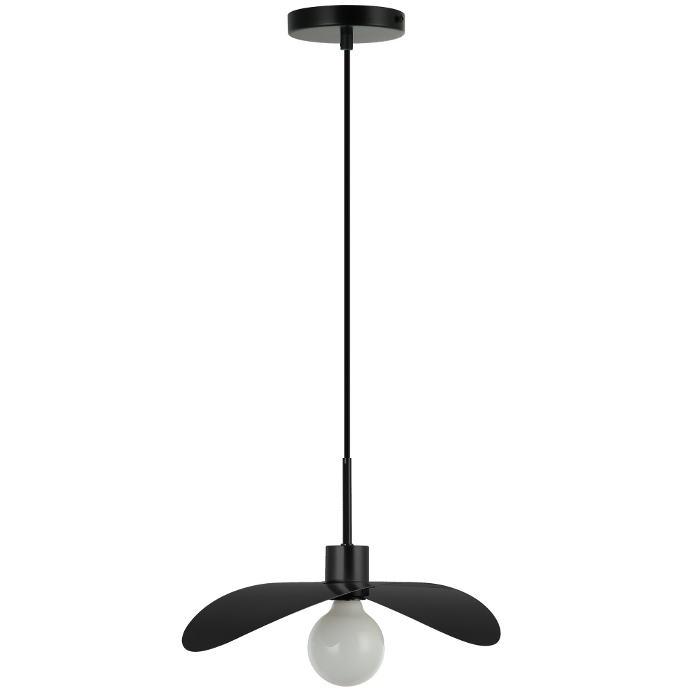 1 Light Matte Black Pendant