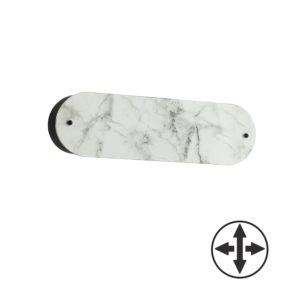 2 Light Wall Sconce in Matte Black w/ Faux Alabaster Acrylic