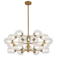 Dainolite ABI-3318C-VB-CLR - 18 Light Halogen Chandelier Vintage Bronze with Clear Glass