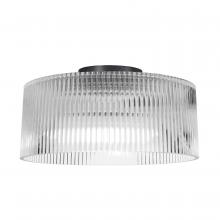 Dainolite NAD-123FH-MB-FL - 1 Light Flush Mount in Matte Black w/ Fluted Glass