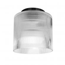 Dainolite NAD-71FH-MB-FL - 1 Light Flush Mount in Matte Black w/ Fluted Glass