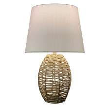 Dainolite TIL-191T-NAT - 1 Light Table Lamp, Natural w/ Beige Shade