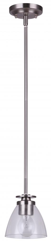 IPL256A01BN-RG IPL256A01BN-RG, 5inch W x 61inch H in 1 Lt Pendant - Clear Glass, 60W Type A