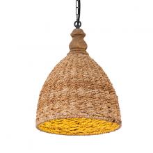Canarm IPL2083B01NAB - KALINDA, Natural and Black Color, 1 Lt Black Cloth Cord and Chain Pendant, 40W Type A