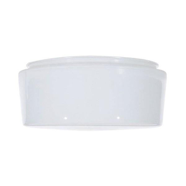 6 Inch White Drum Glass Shade; 6-5/8 inch Diameter; 5-7/8 inch Fitter; 3-1/2 inch Height; Sprayed