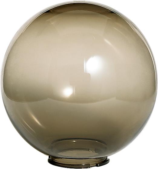 12 Inch Smoke Acrylic Globe; 12 inch Diameter; 5-1/4 inch Fitter