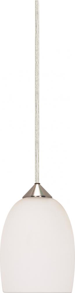 1 Light - 6" - Halogen Pendant - Arctic White Brandy