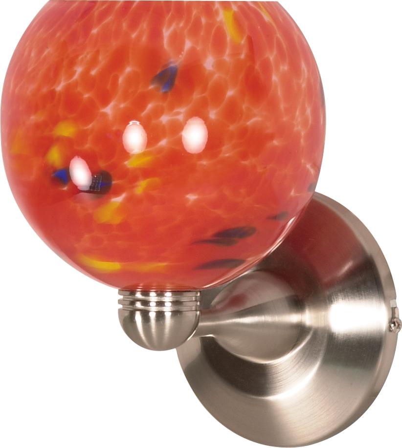 1 Light - 6" - Halogen Wall Fixture - Molten Lava Sphere