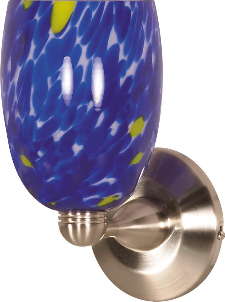 1 Light - 6" - Halogen Wall Fixture - Caspian Blue Brandy