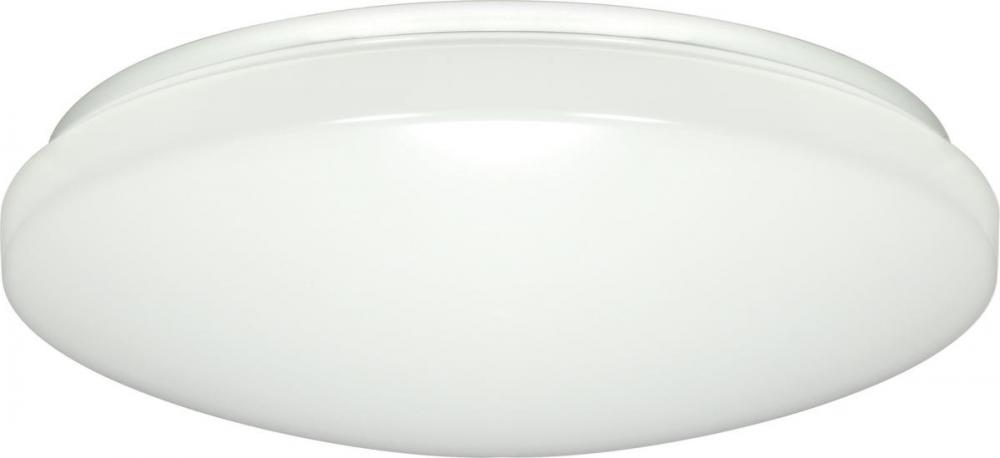 14" Flush Mounted LED Light Fixture - White Finish; With Occupancy Sensor;120-277 volts