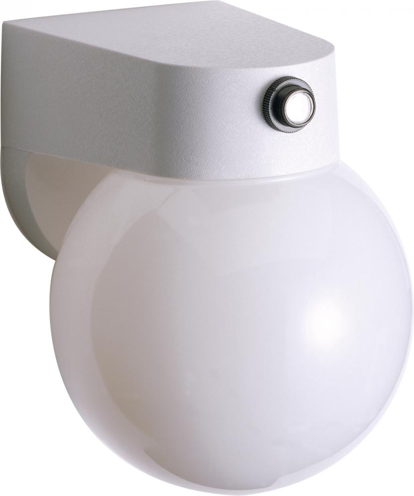 1 Light - 8" - Porch, Wall - With Lexan Globe & Photoelectric Sensor