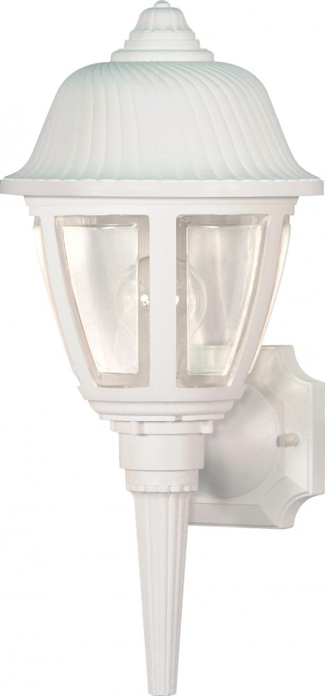 1 Light - 18" - Wall Lantern - Swirl Dome Lantern w/Clear Acrylic Panels