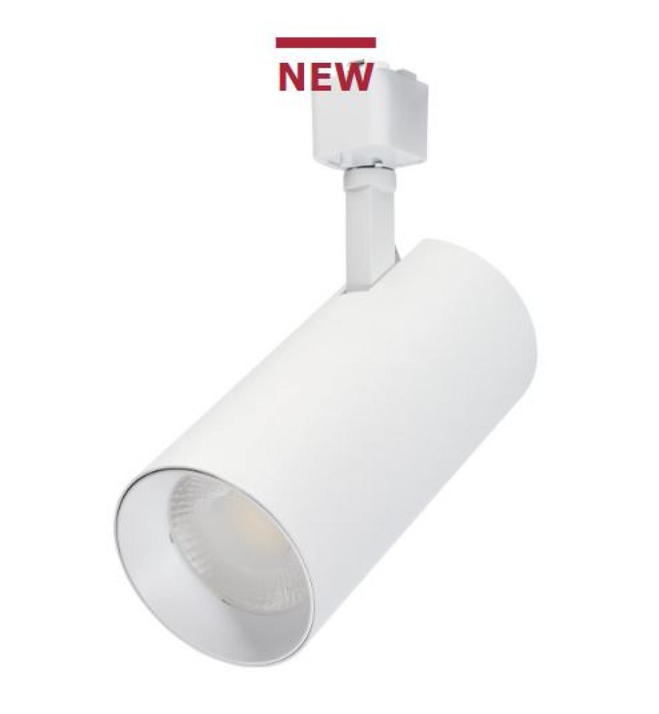 30 Watt LED Track Head; 48 Degree Beam Spread; 5 CCT Selectable; Matte White Finish