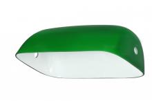 Nuvo 50/667 - Cased Pharmacy Glass Shade; Green Glass; Width 9 inch; Slip Side Holes 7/16 inch