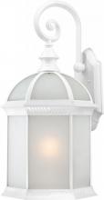 Nuvo 60/4981 - 1-Light 16" Outdoor Wall Sconce in White Finish with Frosted Beveled Glass and (1) 18W GU24 Base