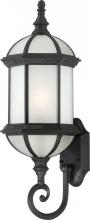 Nuvo 60/4993 - 1-Light 22" Outdoor Wall Lantern in Textured Black Finish with Frosted Glass and (1) 18W GU24