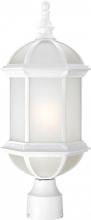 Nuvo 60/4994 - 1-Light 19" Outdoor Post Lantern in White Finish with Frosted Glass and (1) 18W GU24 Base Light