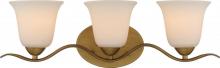 Nuvo 60/5813 - Dillard - 3 Light Vanity with White Glass