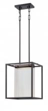 Nuvo 62/108 - Bin - 1 Module Island Pendant with Clear Ribbed Glass