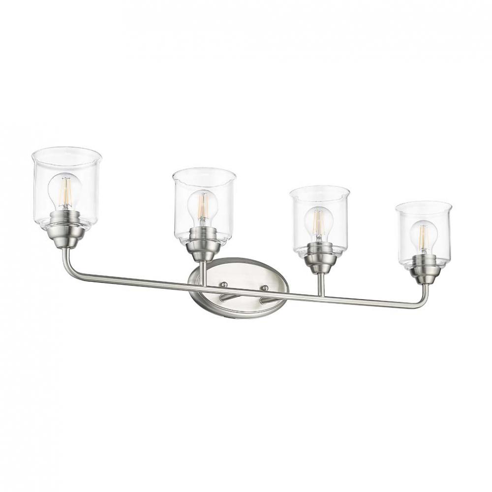 Acheron 4-Light Clear Glass Vanity - NK