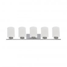 HOMEnhancements 21312 - 5-Light White Glass Vanity - NK