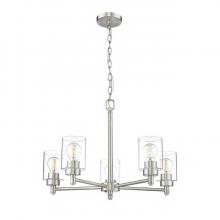 HOMEnhancements 21432 - Mincio 5-Light Clear Glass Chandelier - NK